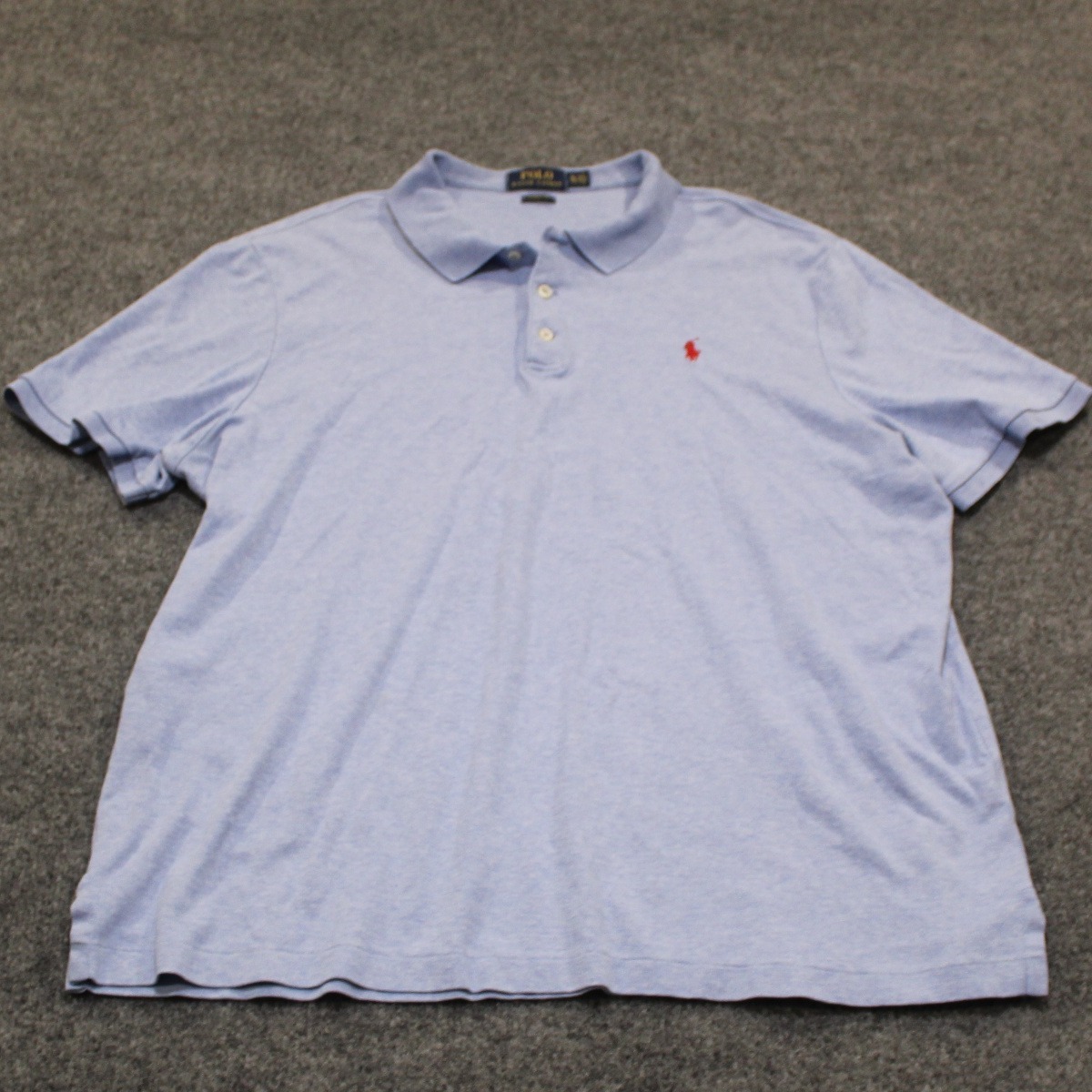 Polo Ralph Lauren Mens Xl Classic Fit Light Blue Polo Shirt Red Logo